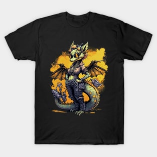 Master Tinker D Cute Dragon wearing new Sunglasses T-Shirt